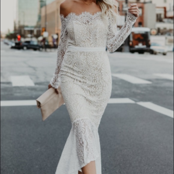 Elegance lace trumpet dress Clearance